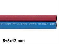 Tubo binato ossigenoacetilene 5+5x12mm